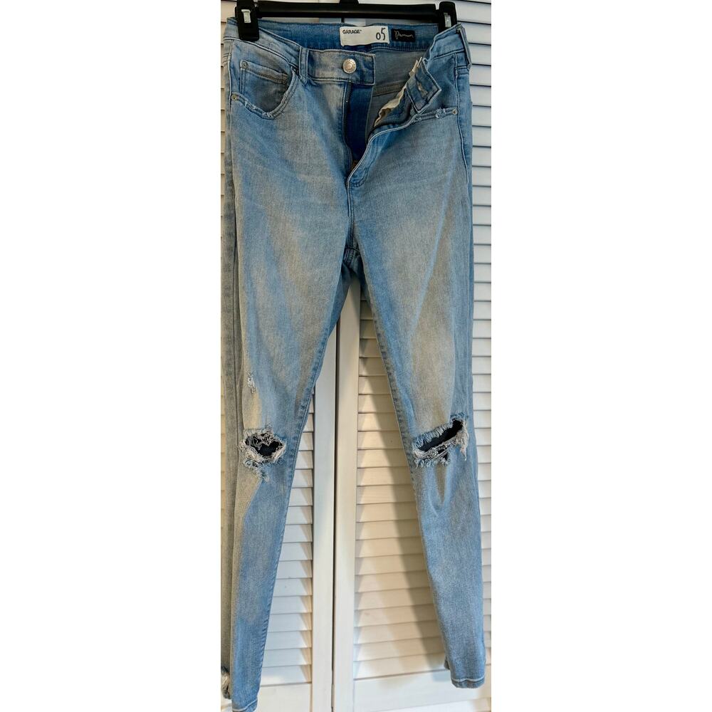Garage Premium High-Waisted Ripped Skinny Jeans - Size 5